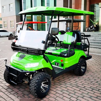 Nárazník a Kôš 2+2/4 Sedadlá Batérie Prevádzkované Green Golf Lov Buggy Elektrické Golfové Vozíky