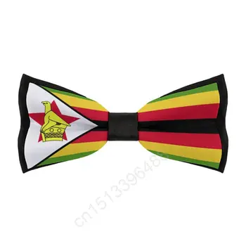Nové Polyester Zimbabwe Vlajka Bowtie pre Mužov Módne Bežné Mužov motýliky Cravat Šály Pre Svadobné Party Obleky, Kravaty