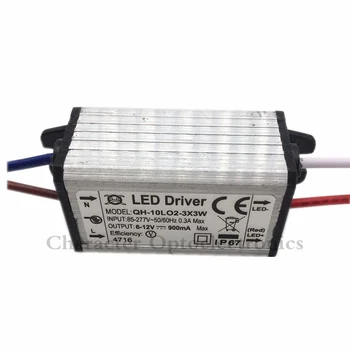 5 ks Nepremokavá Napájanie AC 110 220V LED Driver 2-3x3W 10W 900mA pre 10w High power led čip svetlo
