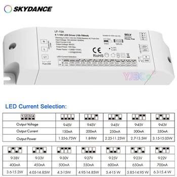 15W CC 150-700mA 0-10V/1-10V Stmievateľné LED Driver AC110V-220V Konštantný Prúd Napájanie Pre led Downlight Spotlight 10-45VDC
