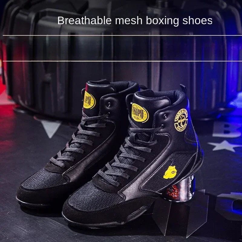 Nový Príchod Boxing Bojová Topánky Čierne Biele Zápas Topánky Muži Ženy Priedušná Boj Topánky Páry Luxusné Značky Telocvični Obuvi1