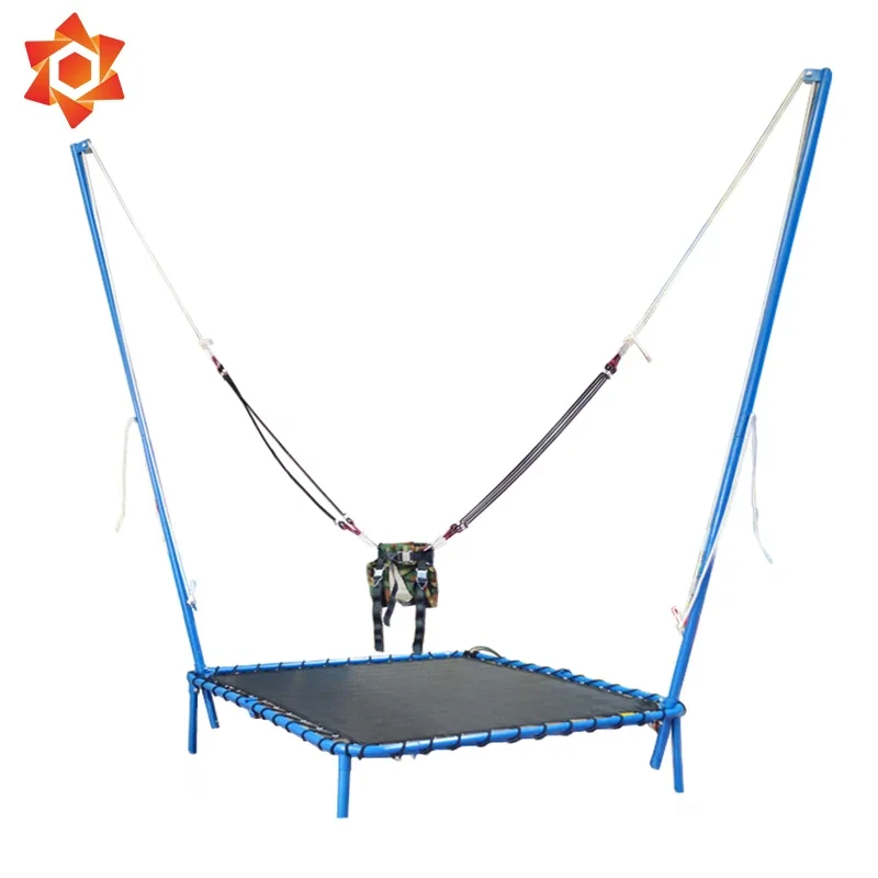Šport lacné 8 ft 6 ft 14 metrov mäkké hrať bungy springfree trampolín/single bungee jumping trampolína1