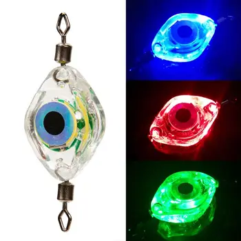 Mini Multi Color Vodotesné Podvodné Oko Tvar Svetelného Lákať Plastové LED Oko Tvar Mini Rybárske Lure Svetlo