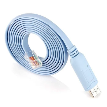 1 Ks Svetlo Modrá USB Na RS232 Sériový Kábel USB Na RJ45 CAT5 Konzoly Adaptér Kábel Kábel Pre -Routery