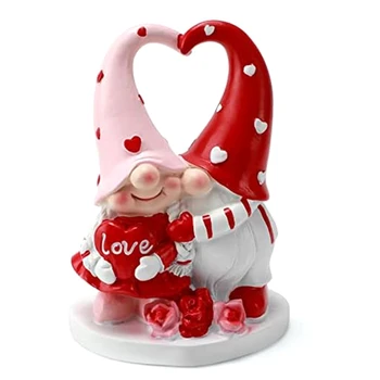 Valentín Trpaslíci Dekor Valentine Gnome Figúrky, Dekorácie Pre Domov Tabuľka Ornamenty, Sladké Valentinku Deň Dary, Odolné