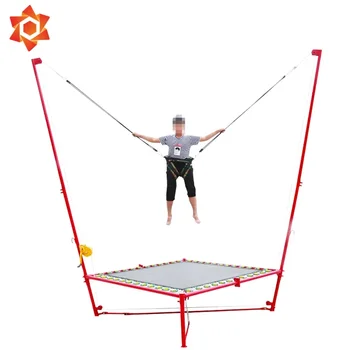 Šport lacné 8 ft 6 ft 14 metrov mäkké hrať bungy springfree trampolín/single bungee jumping trampolína