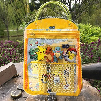 Pokemon Pero Prípade Nastavte Pikachu Papiernictvo Tote Bag Strane Účtovná Grafické efekty Nastaviť Detí Narodeninám Školské potreby