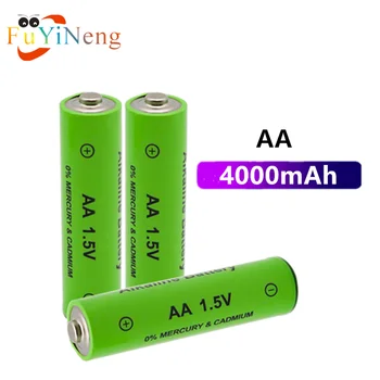 1.5 V Značkou AA nabíjateľné batérie 4000mah 1,5 V Nové Alkalické Nabíjateľná batery pre led svetlo hračka mp3 doprava Zadarmo