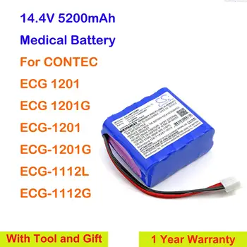 Cameron Čínsko 5200mAh Lekárske Batérie pre CONTEC EKG 1201,EKG 1201G, EKG-1201, EKG-1201G, EKG-1112L, EKG-1112G +Nástroj a Dary