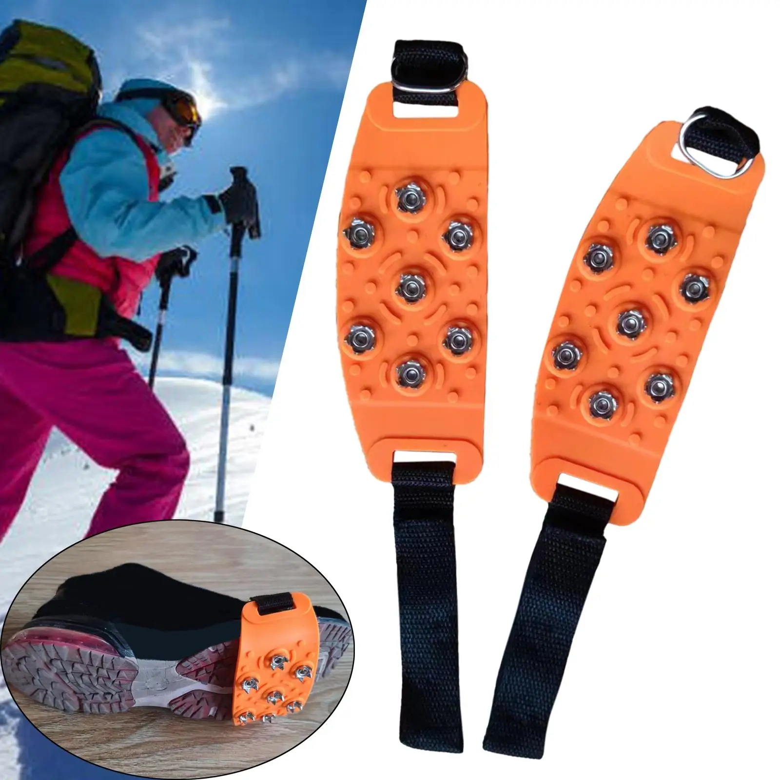 Topánka Hrotmi na Sneh Topánky Trakciu Cleats pre pešiu Turistiku, Jogging Ice Rybolov3