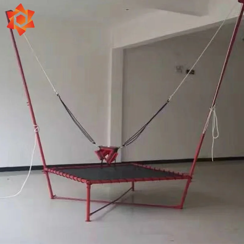 Šport lacné 8 ft 6 ft 14 metrov mäkké hrať bungy springfree trampolín/single bungee jumping trampolína3