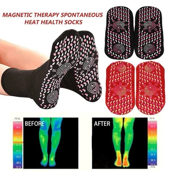 3Pair samovoľne sa zahrievajúce Keramický Magnetický Ponožka samovoľne sa zahrievajúce Terapia Magnet Unisex Ponožky Teplé Na Lyžovanie, Snowboarding, Turistika Hokej
