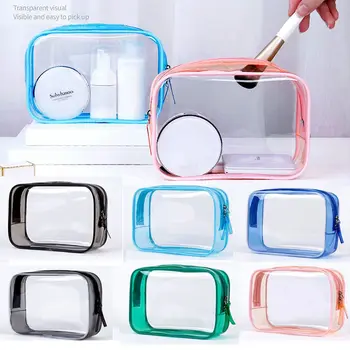 Transparentné Umývanie Tašky, Aby Puzdro Kozmetika Kozmetické Držiteľ Cestovného Organizátor PVC Tašky Jasné, puzdrá