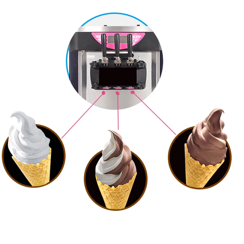 Obchodné Vertikálne Ice Cream Stroj Plne Automatické Elektrické Mrazené Jogurty Stroj5
