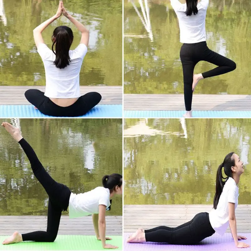 Odolné 4 mm Hrúbka Yoga Mat Non-slip Cvičenie Pad pre Zdravie schudnúť Fitn5