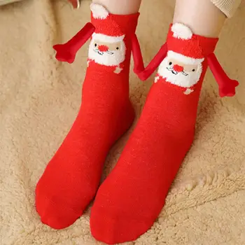 Rukoväť Ponožka Magnetické Sacie Pár Ponožky Vianočné Cartoon ruka V Ruke Magnetické Ponožky Pre 2023 Vianoce a Šťastný Nový Rok G H9O4