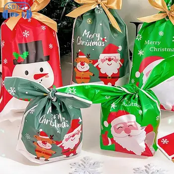 10PCS Tvorivé Roztomilý Kreslený Vianočné Cukrovinky Cookie Plastové Tašky Party Dekorácie, Darčekové Tašky Pre Sušienky, Snack Pečenie Package Taška