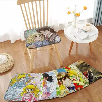 Anime Manga Candy Námestie Stoličky Podložka Mäkká Podložka Sedadla Pre Jedáleň, Terasa, Home Office Indoor Outdoor Záhrada Sídlo Mat