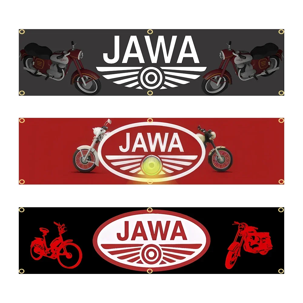 60X240cm JAWAs Motocykel Zástavy Vlajky Polyester Vytlačené Garáž alebo Vonkajšie Dekorácie Gobelín0