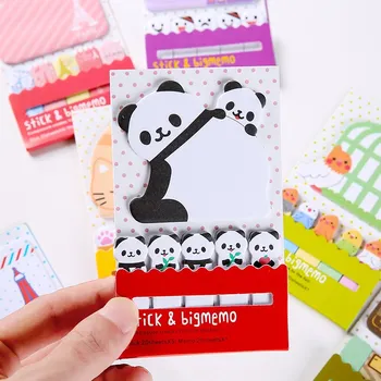 1Pcs Panda Mačka Poznámok Nastaviť Sticky Note Podložky Roztomilý Zvierat Poznámok Podložky Kawaii Stationery Office Školy Kreatívne Darčeky