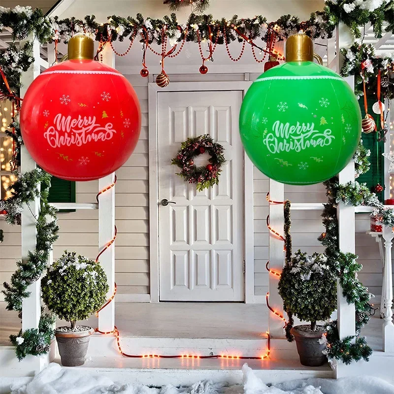 Nafukovacie Vianočné dekorácie loptu vonkajšej terase visí nafukovacie lopty sviatočnú atmosféru nové nafukovacie Vianočné gule2