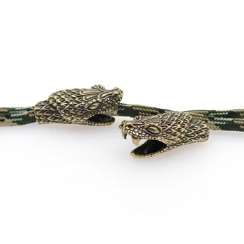 Vonku DIY Mosadz Had Nôž Korálky ozdobná šnúrka na uniforme Prívesok Pracky Keychain Príslušenstvo