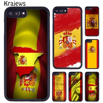 Krajews Španielsku Vlajku Telefón puzdro Pre iPhone SE2020 15 14 X XR XS 11 12 mini 13 Pro MAX 6 7 8 Plus kryt plášťa coque