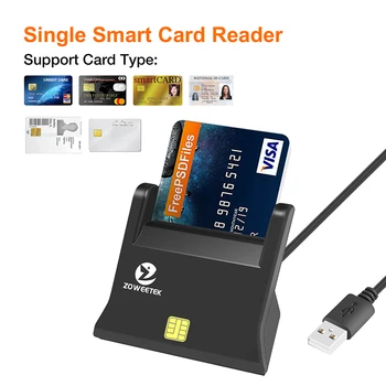Zoweetek EMV USB, ISO 7816 ID IC Smart Card Reader pre Počítač