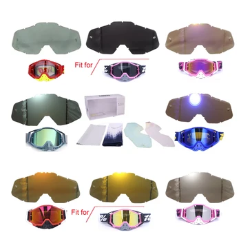 Motocykle cross-country okuliare, šošovky, 8 farby, ružová a červená šošovky, ochranné tearable film pre okuliare, tašky, 100% prekvapenie.