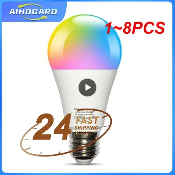 1~8PCS 15W Tuya Wifi Smart Žiarovky RGB E27 Led Žiarovka Smart Home Tuya Lampa 110V Alexa Smart Lampa Pre Domáce